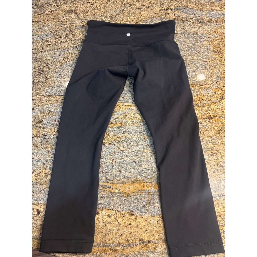 Lululemon Wunder Under Crop III‎ (Second Release) Black Size 4 - W6HC3S - Picture 7 of 8